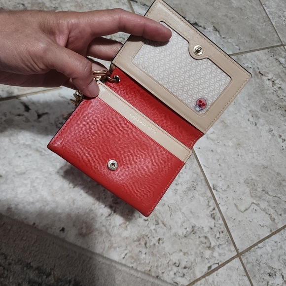 Louis Quatorze Charm Detailed Folding Half Saffiano Leather Wallet - Picture 5 of 9